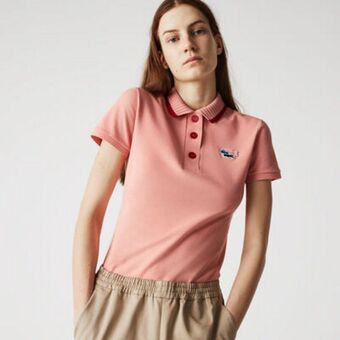 Lacoste Women’s lacoste slim fit crocodiles organic cotton piqué polo offer