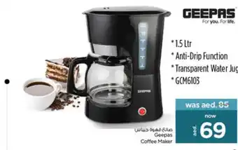 Nesto Geepas Coffee Maker 1.5Ltr offer