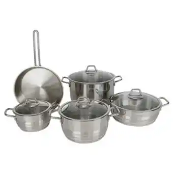 Lulu Hypermarket Vivaldi stainless steel cookware set aster plus 9pcs offer