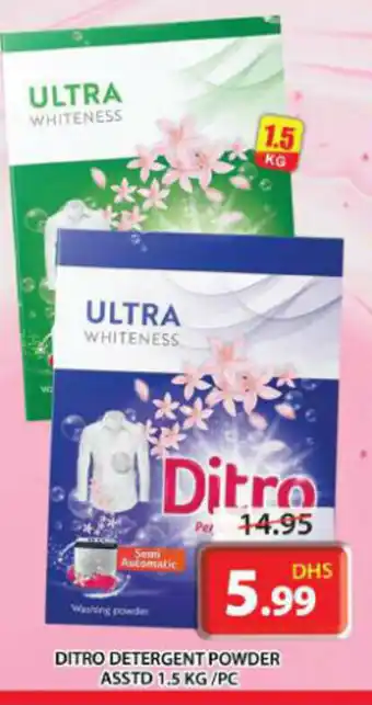 Grand Hyper Market Ditro Detergent Powder Asstd 1.5Kg Pc offer
