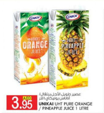 KM Trading Unikai UHT Pure Orange / Pineapple Juice 1 Litre offer