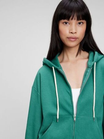 GAP Vintage soft cropped full-zip hoodie offer