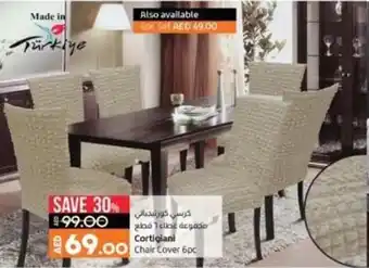 Lulu Hypermarket Cortiglani Chair Cover 6pc offer