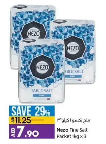 Lulu Hypermarket Nezo Fine Salt Packet 1kgx3 offer