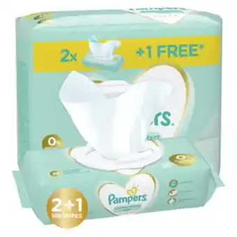Lulu Hypermarket Pampers baby wipes sensitive 56pcs 2+1 offer