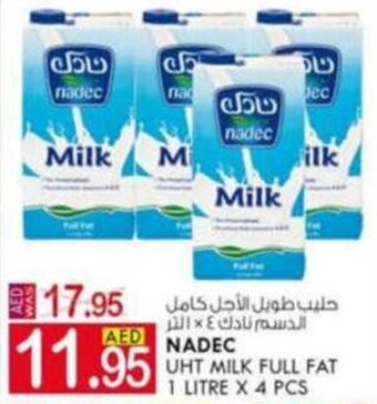 KM Trading Nadec UHT Milk Full Fat 1 Litre x 4 pcs offer