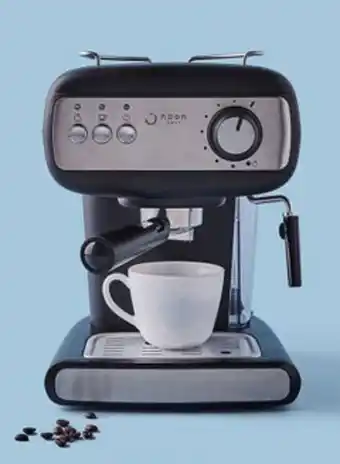 Noon Espresso coffee machine by noon east- 15 bar 850 w with high pressure 1.2 liter silver/black offer