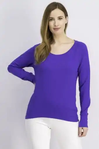 Brands For Less Women long sleeve tee, jam purple offer