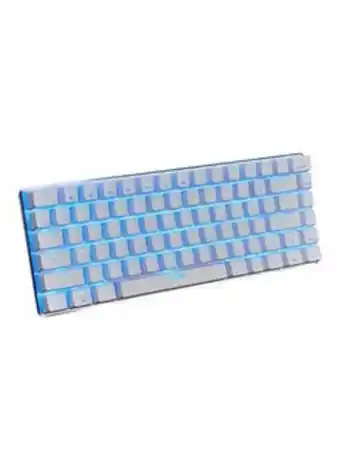Noon Ak33 82 keys gaming mechanical keyboard white backlit wireless bluetooth keyboard blue switch for desktop laptop white offer