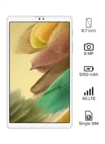 Noon Galaxy tab a7 lite 8.7-inch silver 3gb ram 32gb 4g lte - international version offer