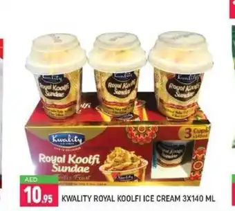 Shaklan Kwality royal koolfi ice cream 3x140ml offer