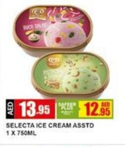 Safeer Market Selecta Ice Cream Asstd 1 x 750ml offer