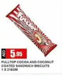 Safeer Market Fulltop Cocoa and Coconut Coated Sadwich Biscuits 1 x 216gm offer