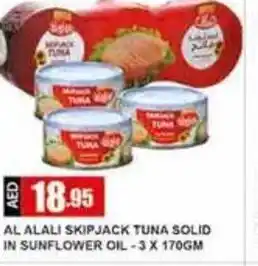 Safeer Market Al Alali Skipjack Tuna Solid in Sunflower Oil 3 x 170gm offer