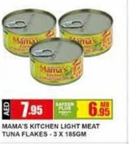 Safeer Market Mama's Kitchen Light Meat Tuna Flakes 3 x 185gm offer
