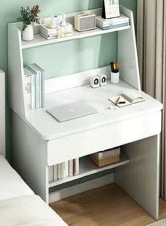 Noon Modern simple style laptop table with drawer and bookshelves 60 x 45 x 109 cm offer