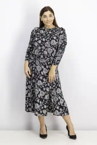 Brands For Less Women regular fit all over print dress, black offer