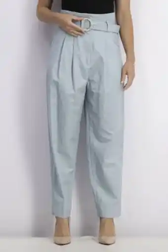 Brands For Less Women tie waist pants, aqua marine offer
