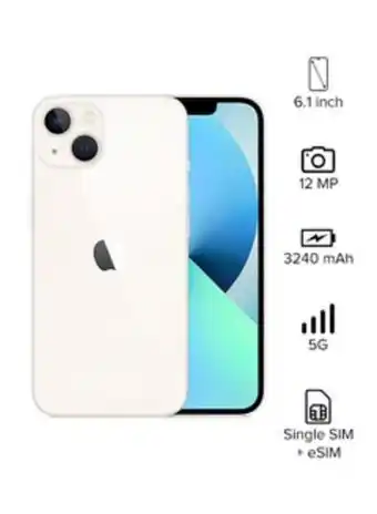 Noon Iphone 13 128gb starlight 5g with facetime - international specs offer