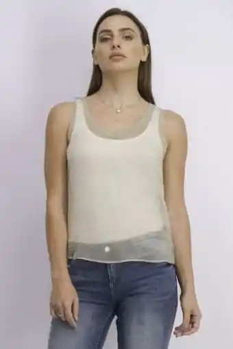 Brands For Less Women mesh see through top, olive offer