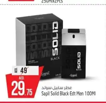 Safari Hypermarket Sapil solid black edt men 100ml offer