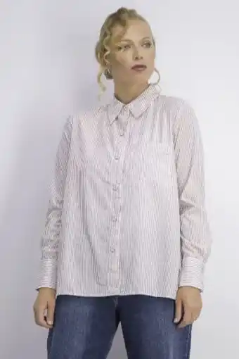 Brands For Less Women striped modal shirt, off white offer