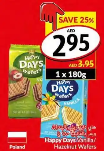 Viva Happy Days Vanilla/Hazelnut Wafers offer