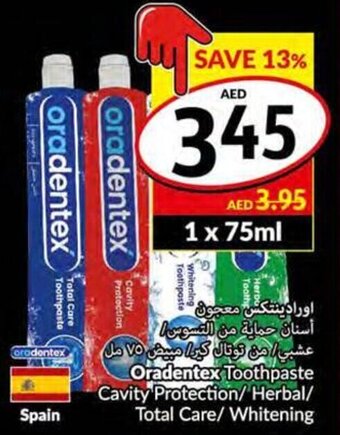 Oradentex Toothpaste Cavity Protection/Herbal/Total Care/Whitening
