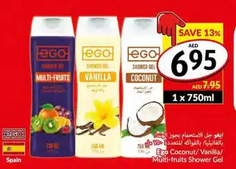 Viva Ego Coconut/Vanilla/Multi-fruits Shower Gel offer