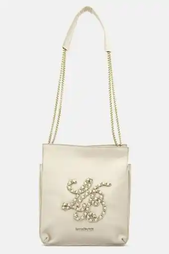 Brands For Less Women brand logo shoulder bag 26 l x 31 h x 3 w cm, taupe offer