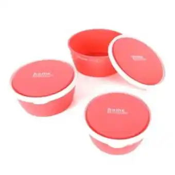 Lulu Hypermarket Home food containers 3pcs set 8109 offer