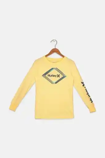 Brands For Less Kids boy crew neck long sleeve graphic print shirt, orange offer
