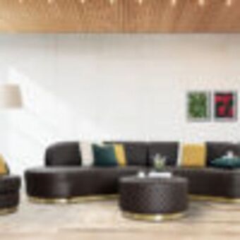 Royal Furniture Hugo corner half leather sofa offer