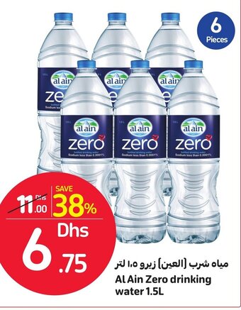 Carrefour Al Ain Zero Drinking Water 1.5L offer