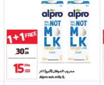 Carrefour Alpro not-milk 1L 1+1 free offer