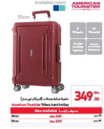 Carrefour American tourister tribus hard trolley offer