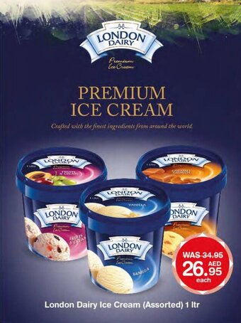 Choithrams London Dairy Ice Cream (Assorted) 1 ltr offer