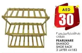 KM Trading Pearlware Bamboo Shoe Rack 3 Layer 44183 offer