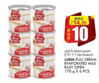 KM Trading Luna Full Cream Evaporated Milk Easy Open 170gx6pcs offer