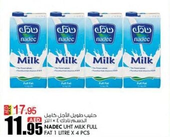 KM Trading Nadec UHT Milk Full Fat 1 Litre x 4pcs offer