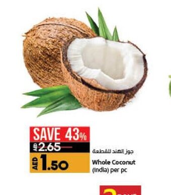 Lulu Hypermarket Whole coconut India per pc offer
