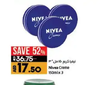 Lulu Hypermarket Nivea creme 150ml x 3 offer
