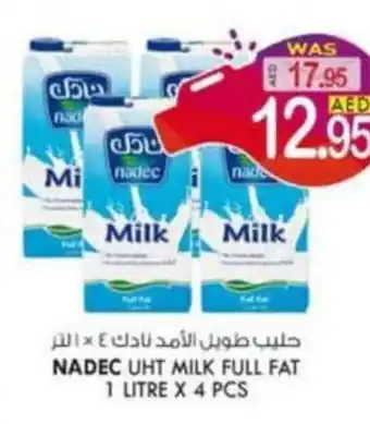KM Trading Nadec UHT Milk Full Fat 1 Litre x 4pcs offer