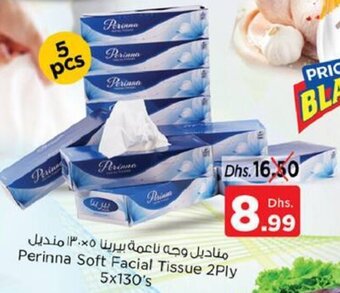 Nesto Perinna Soft Facial Tissue 2Ply 5x130's offer