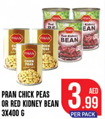 Day To Day Pran Chick Peas or Red Kidney Bean 3X400 G offer