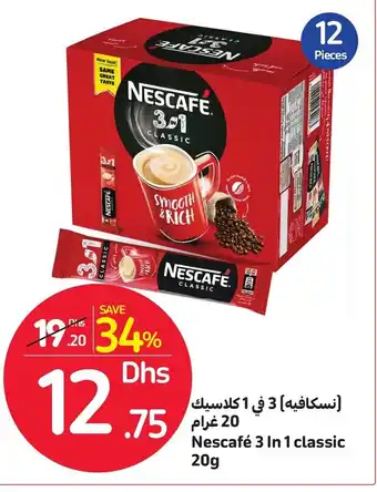 Carrefour Nescafe 3 in 1 Classic 20g offer