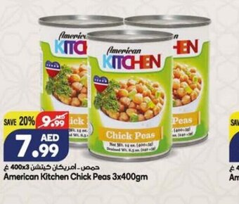 Almaya supermarket American kitchen chick peas 3x400gm offer