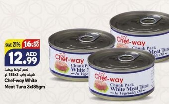 Almaya supermarket Chef-way white meat tuna 3x185gm offer