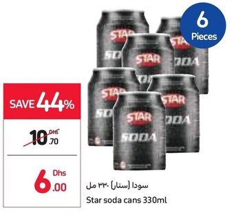 Carrefour Star soda cans 330ml offer