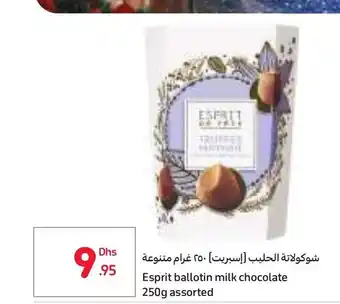 Carrefour Esprit ballotin milk chocolate 250g assorted offer